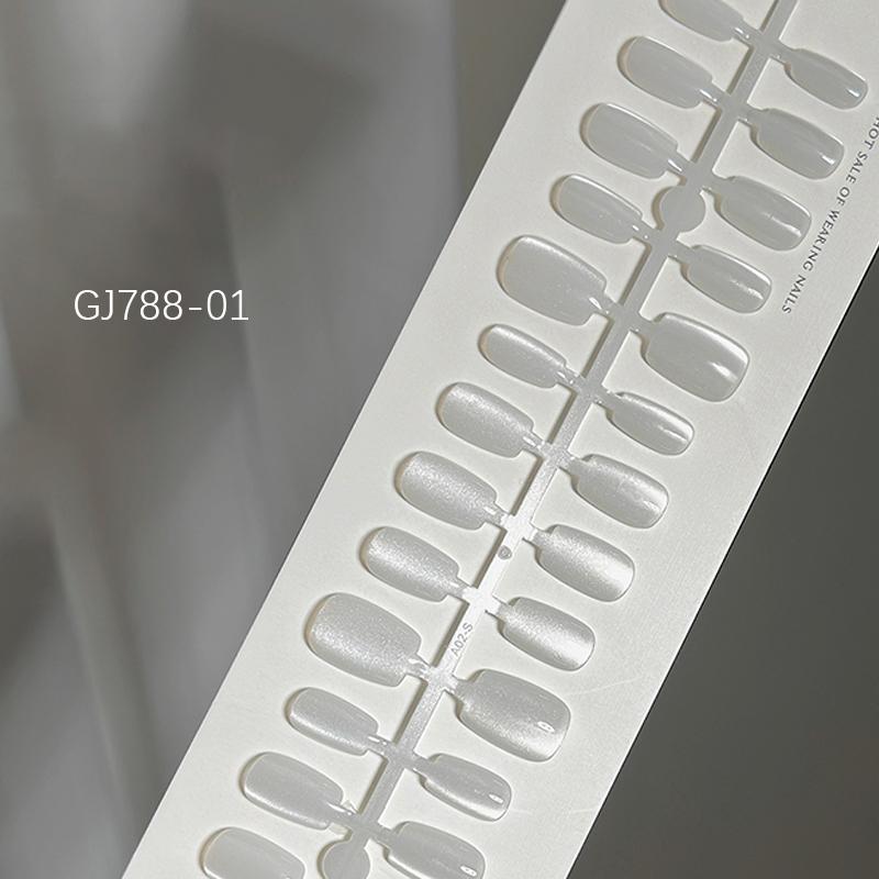 

30 шт. Короткие накладные ногти Aurora Cat Eyes Pure Ballerina Decoration носимые накладные ногти полное покрытие типсы искусство GJ788-01