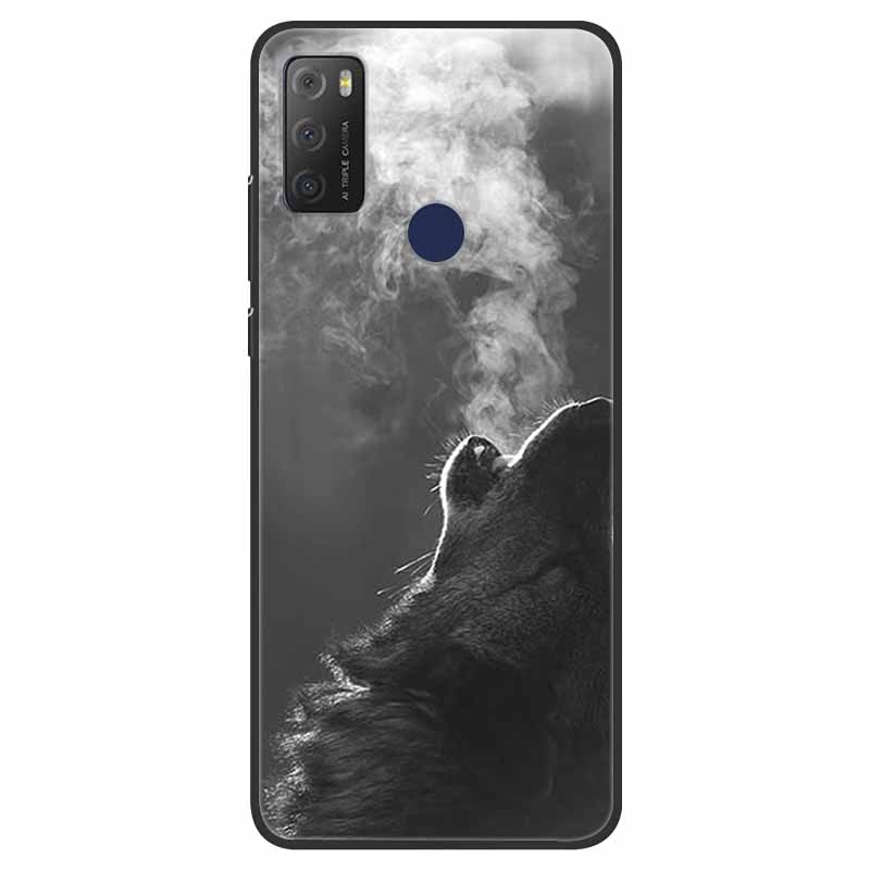 For TCL 20Y Case Marble Soft Silicone Back Wolf Shell for TCL 20E 6125F 6.52 Inch Fundas Phone Cover For TCL20Y 6156D 20 E Coque