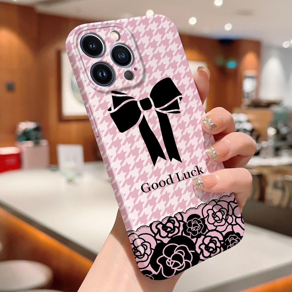 For iPhone 16 15 Samsung S23 S22 A13 A23 A52 A33 Huawei Honor Xiaomi Redmi OPPO Vivo Camellia Japonica Series Design Hard Full Camera Protection Case