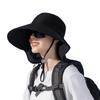 Big Eaves Shawl Sunscreen Hat European and American Bucket Hat Fashion Sun Hat Summer Outdoor Hat with Ponytail Hole Women