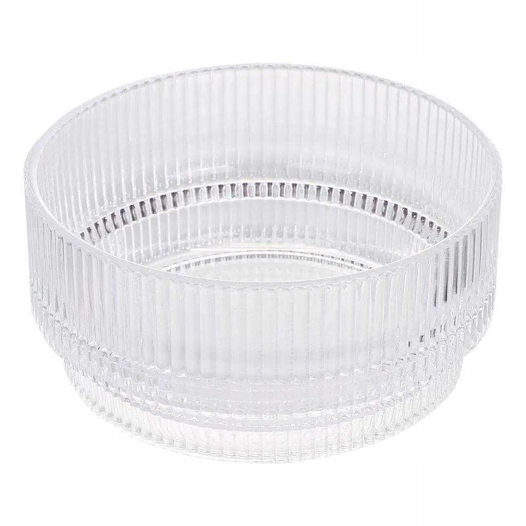 Glass Ribbed Salad Bowl,, Selena, 1 Piece