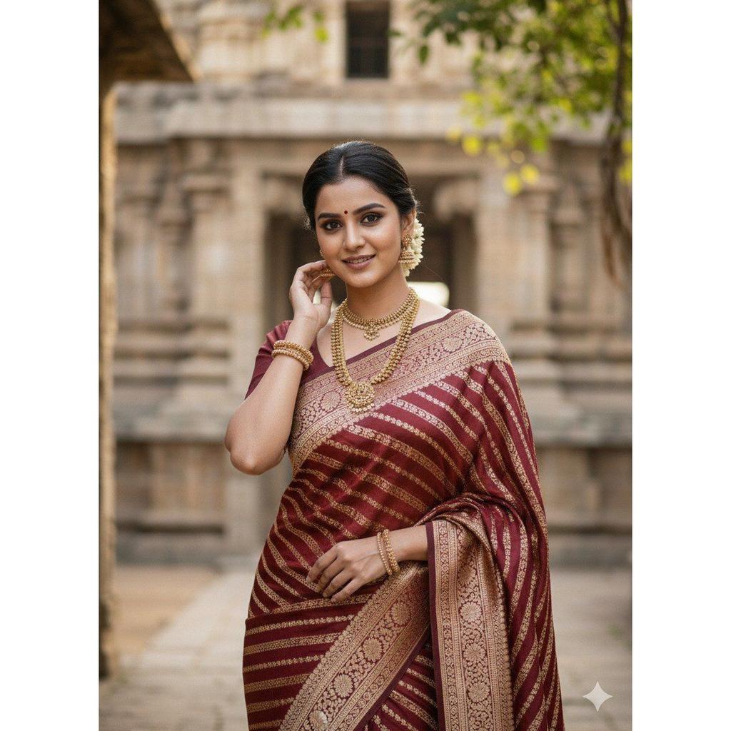 New Arrival – Soft Silk Saree | Royal Jacquard Wedding Collection