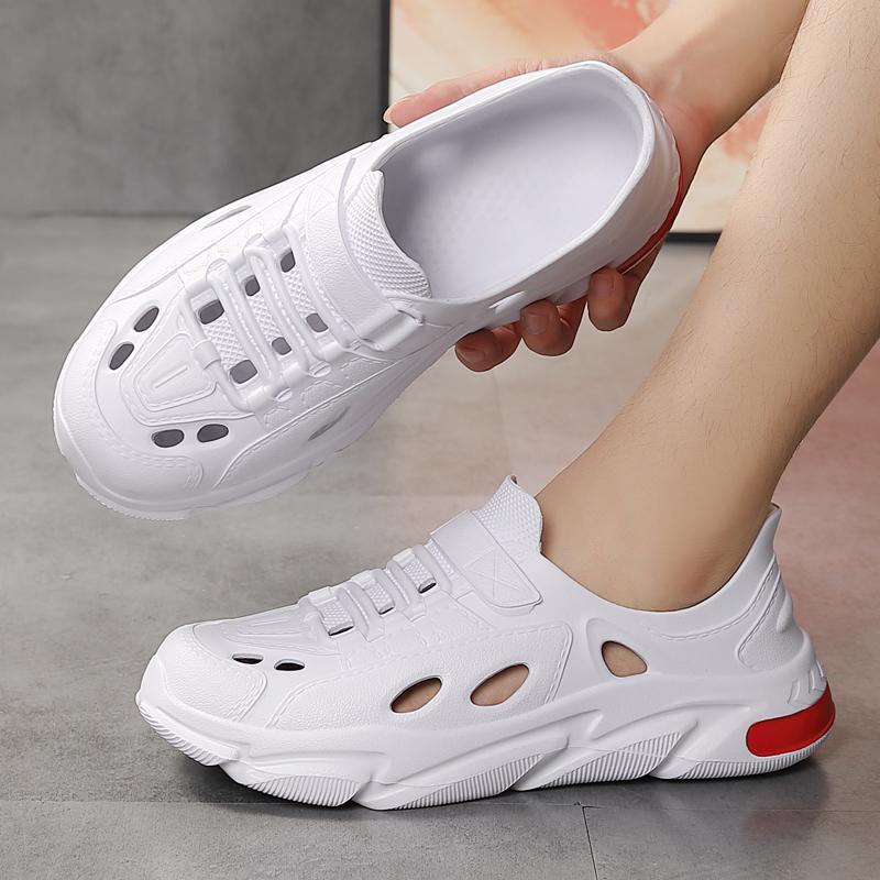 Heren Zomersandalen 2024 Luxe Barefoot PVC Loafers Voor Heren Comfortabele Zachte Strand Aqua Water Casual Outdoor Trekkingschoenen