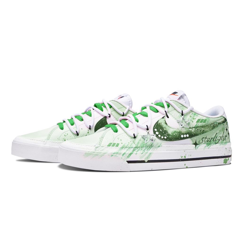Nike Court Legacy Lightweight Low Top Skateboard Shoes Unisex Light Green DH3162-100(Team398-)