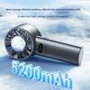 Ice Compress High-speed Cooling Fan Handheld Fans USB Rechargeable Portable Mini Fan LED Digital Display, Travel,Camping,Outdoor
