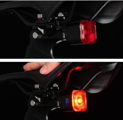 Feu arrière de vélo rechargeable par USB, détection de freinage, affichage numérique de la puissance, longue autonomie, feu arrière, accessoires de cyclisme