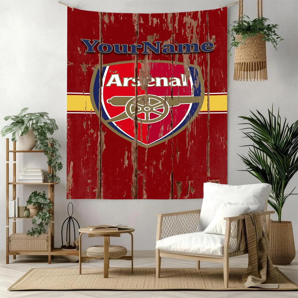 Arsenal Custom Your Name Wall Decor Tapestry Art For Pet Memorial Birthdaywedding Party Backdrop Family Gift