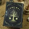 Tree of Life Leather Grimoire Journal: Celestial Spell Book