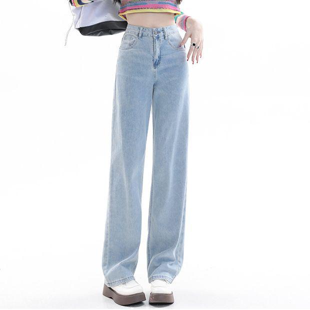 

Женские ретро джинсы с высокой талией, свободные скинни - Весенне-летние драпированные брюки M