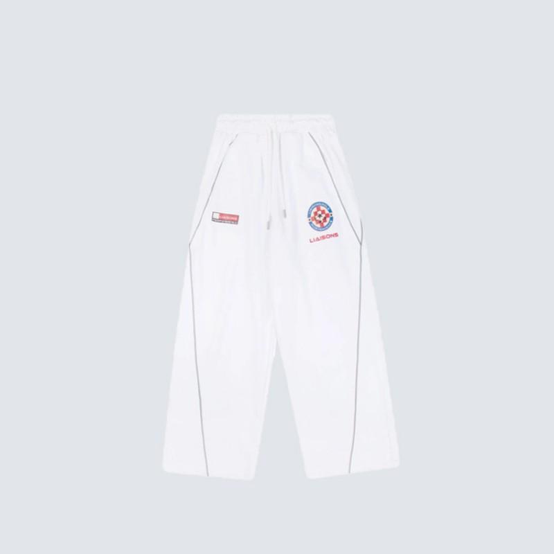 Reflektierende Streifen Trainingshose Unisex Locker Weiter Bein Fußball Print Lässige Hose
