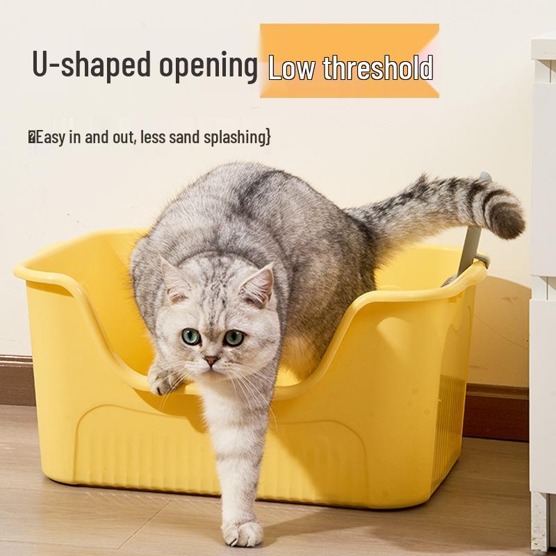 XL Raised Anti-Splash Cat Litter Box for Large Breeds