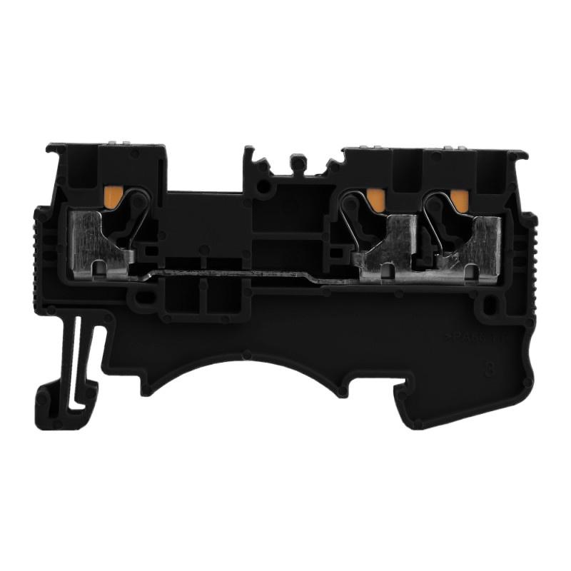 Złączka Szynowa 1,5Mm2 1P 3-Przewodowa Zaciskowa Push-In Czarna