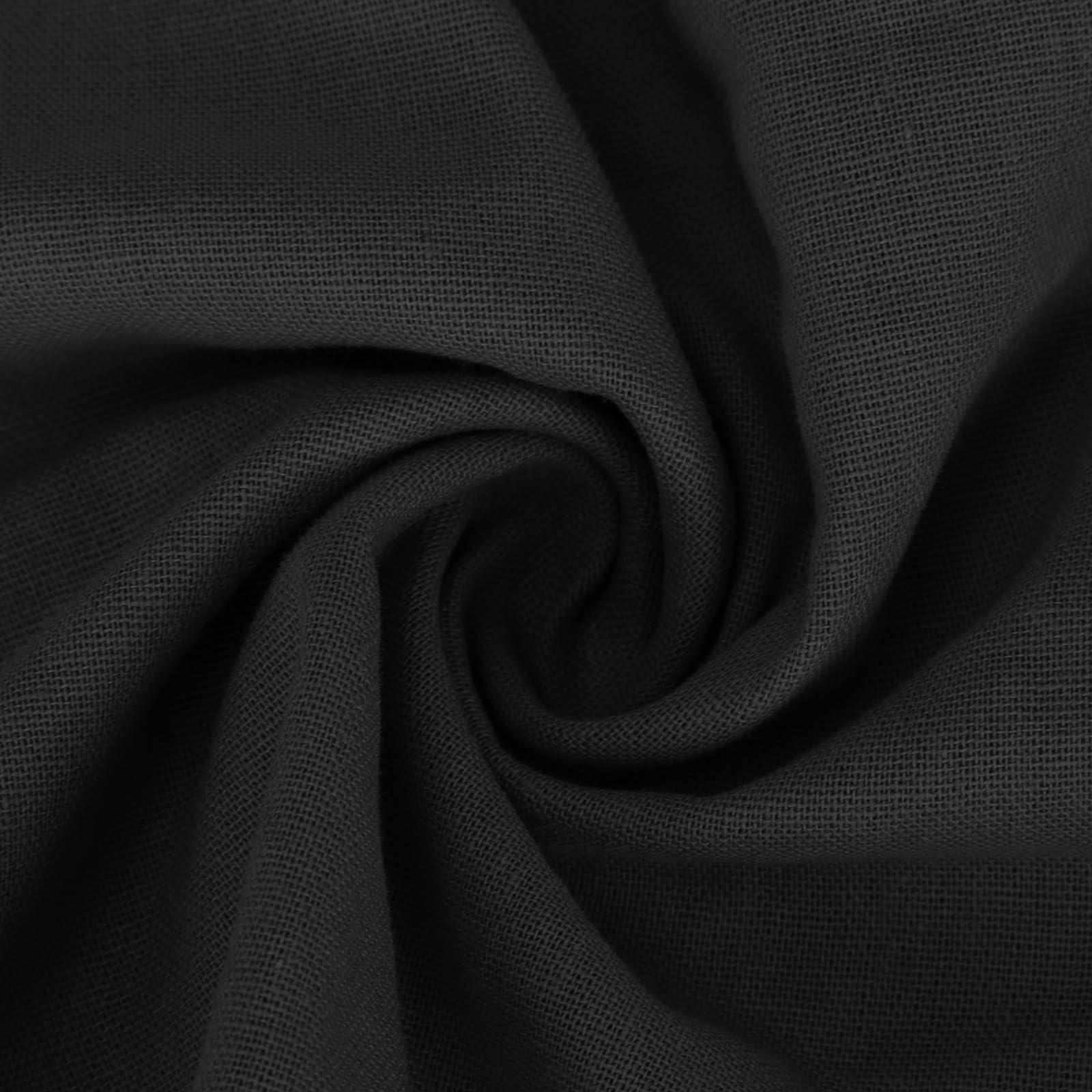 Женское летнее однотонное хлопково-льняное платье в стиле ретро с v-образным вырезом — фото 7