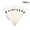 100pcs Halloween Skull Cocktail Picks Bamboo Toothpicks Fruits Sticks Appetizers Drinks Food Skewers Halloween Party Decoration