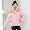 2025 Winter Wear New Down Cotton Jacket Slim Fit Hooded Big Fur Collar Student Cotton Jacket Women's Cropped Padded Jacket Thickened Jacket