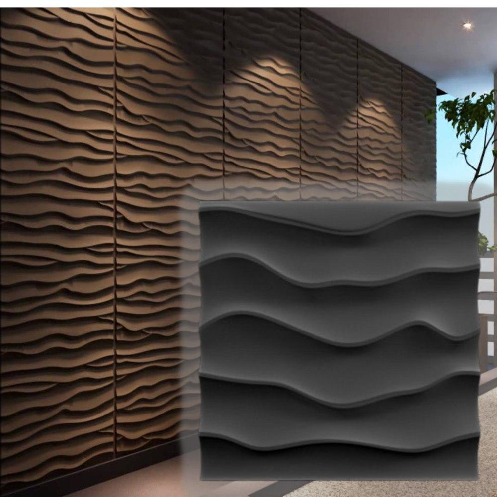 Plastic mold for the manufacture of 3d panel "Marshmalloy"(3D mold for decorative wall panels for gypsum and concrete) Wall decor.