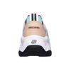 Skechers DLites 3.0 Zenway Leather Synthetic Round Toe Lace-Up Low-Top Dad Sneakers Women Sneakers White Pink 12955-WPKB