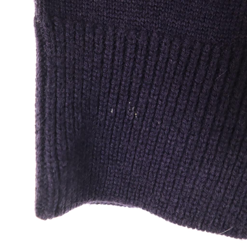 Lanvin Made In Italy Wool Blend Long Sleeve Knit Cardigan S Purple Women Used