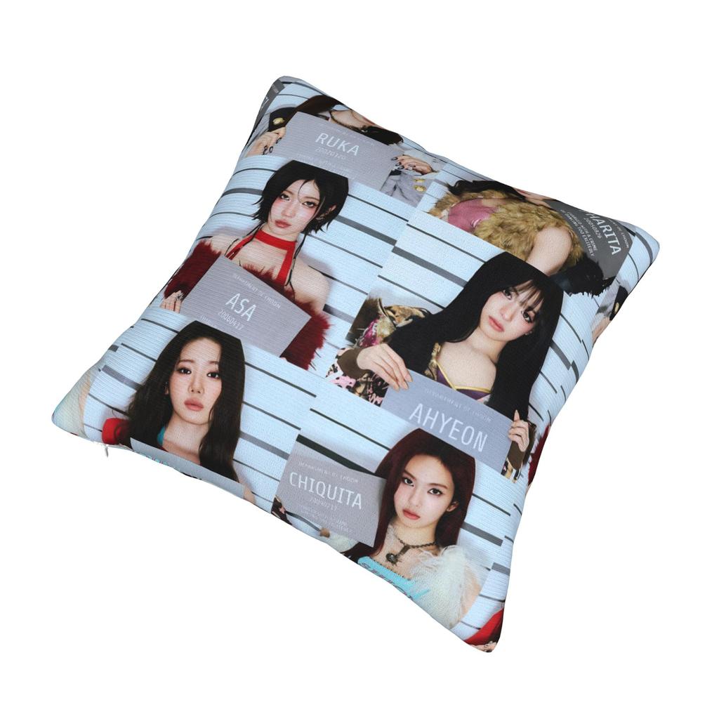 Kpop Style Babymonsters Group Pillowcase Soft Polyester Cushion Cover Decor Pillow Case Cover Home Square 18''