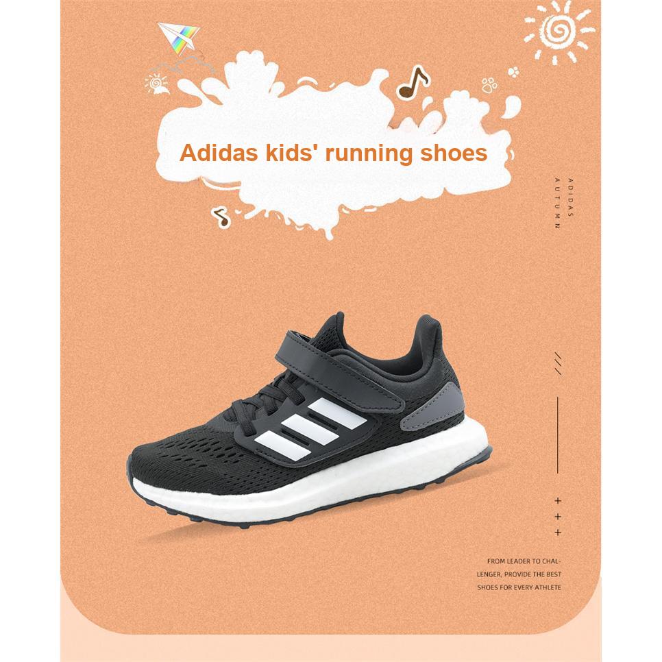 Adidas Pureboost 22 Klasyczne Retro Casual Antypoślizgowe Trwałe Buty do Biegania z Niską Cholewką Buty do Biegania dla Dzieci Szare Białe JI2052