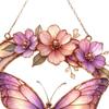 Butterfly Ornaments 2D Stained Decorative Home Decor Moon Light Catcher Window Hanger For Backyard Patio Balcony Tree Window
