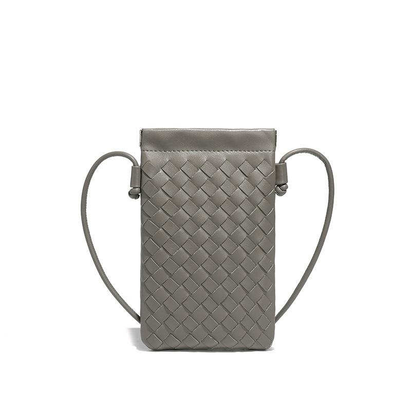 Borsa a Spalla Retro per Cellulare Intrecciata a Mano Moda Stile Casual Pochette da Donna