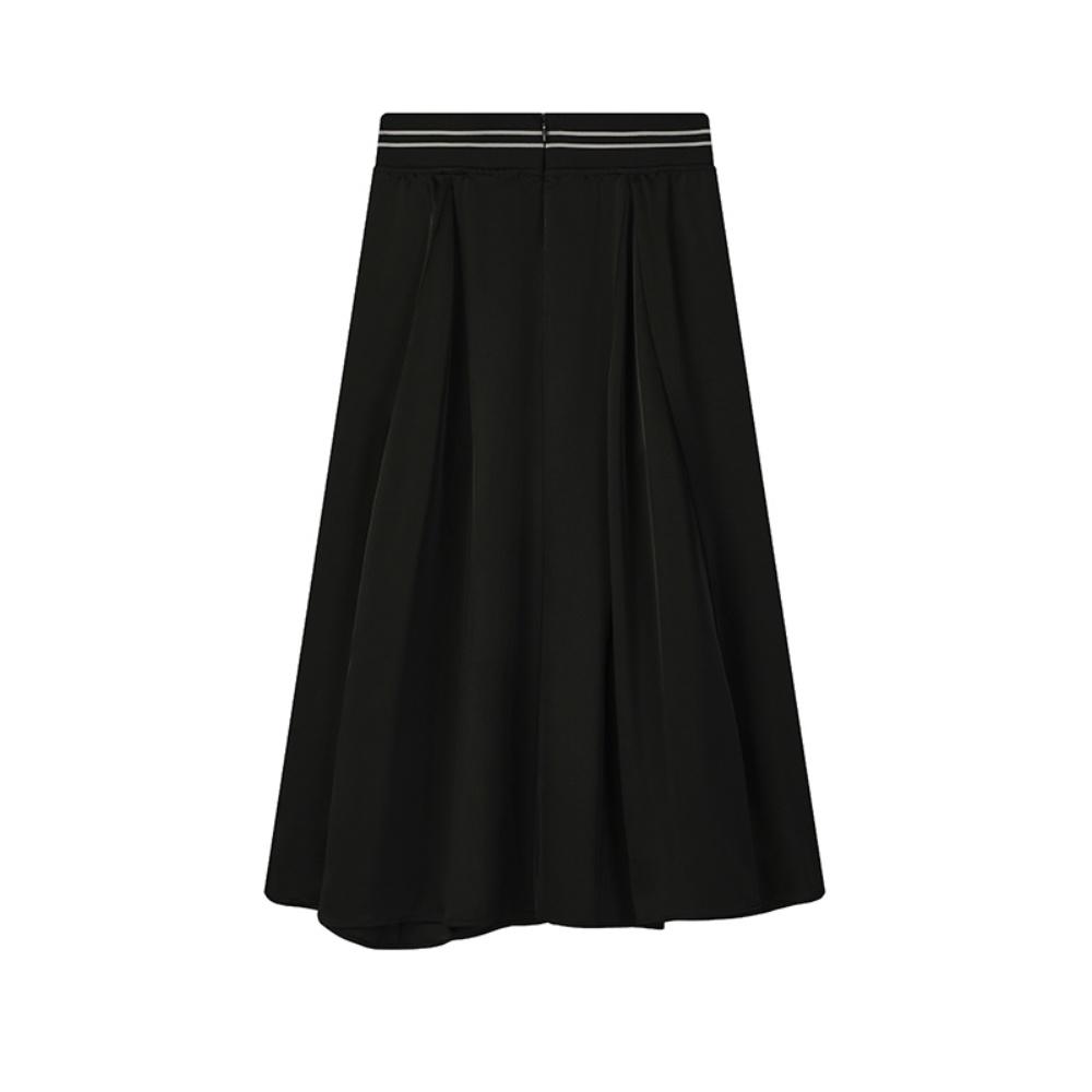 New FILA MILANO Collection Casual Long Skirt Women's Jet Black F11W525303F-BK