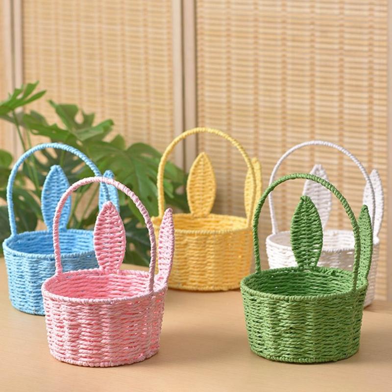Unique Designs Lovely Rabbit Ears Handwoven Basket in  for Decorative and Practical Use Home Decoration Daily Use