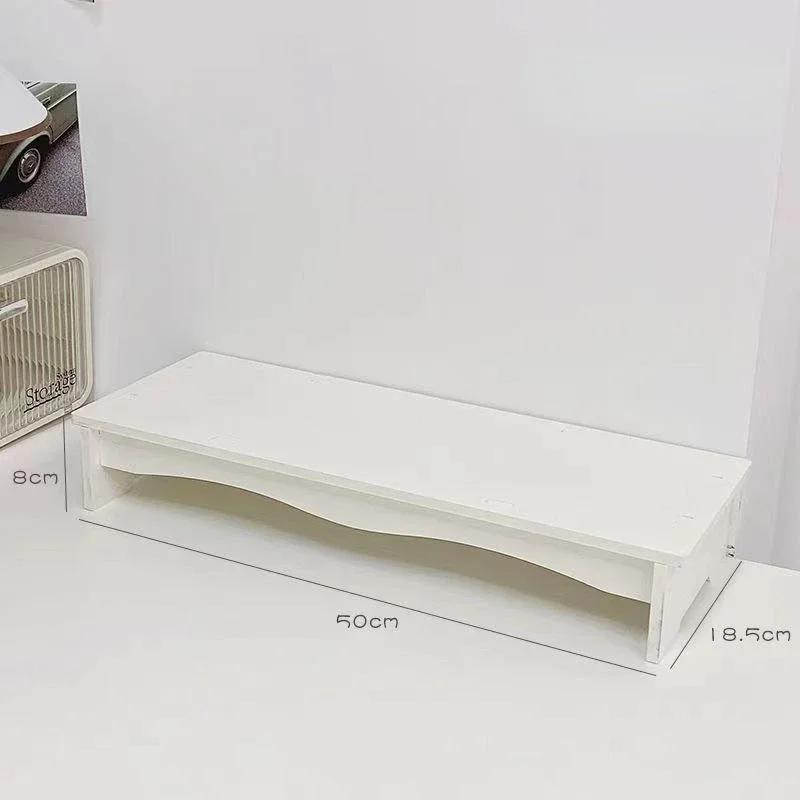 

Desktop Organizer Rack Single-Layer Lace Design Stand Space-Saving Storage Shelf for Home Office белый