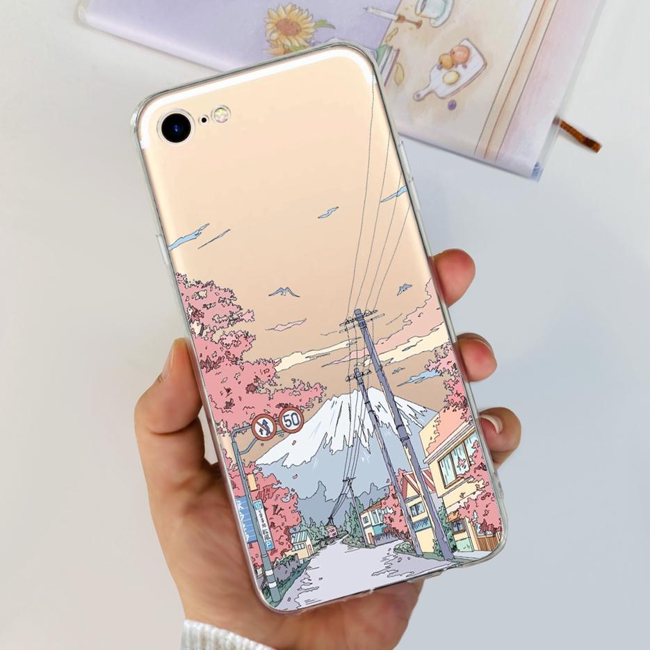For Apple iPhone SE 2020 Case Stylish Painted Cover Soft Silicone Phone Case For iPHone SE 2022 iPhoneSE 2020 Back Covers Bumper