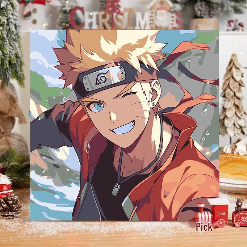 Kit Pittura ad Olio Digitale Anime Demon Slayer Fai da Te per Bambini