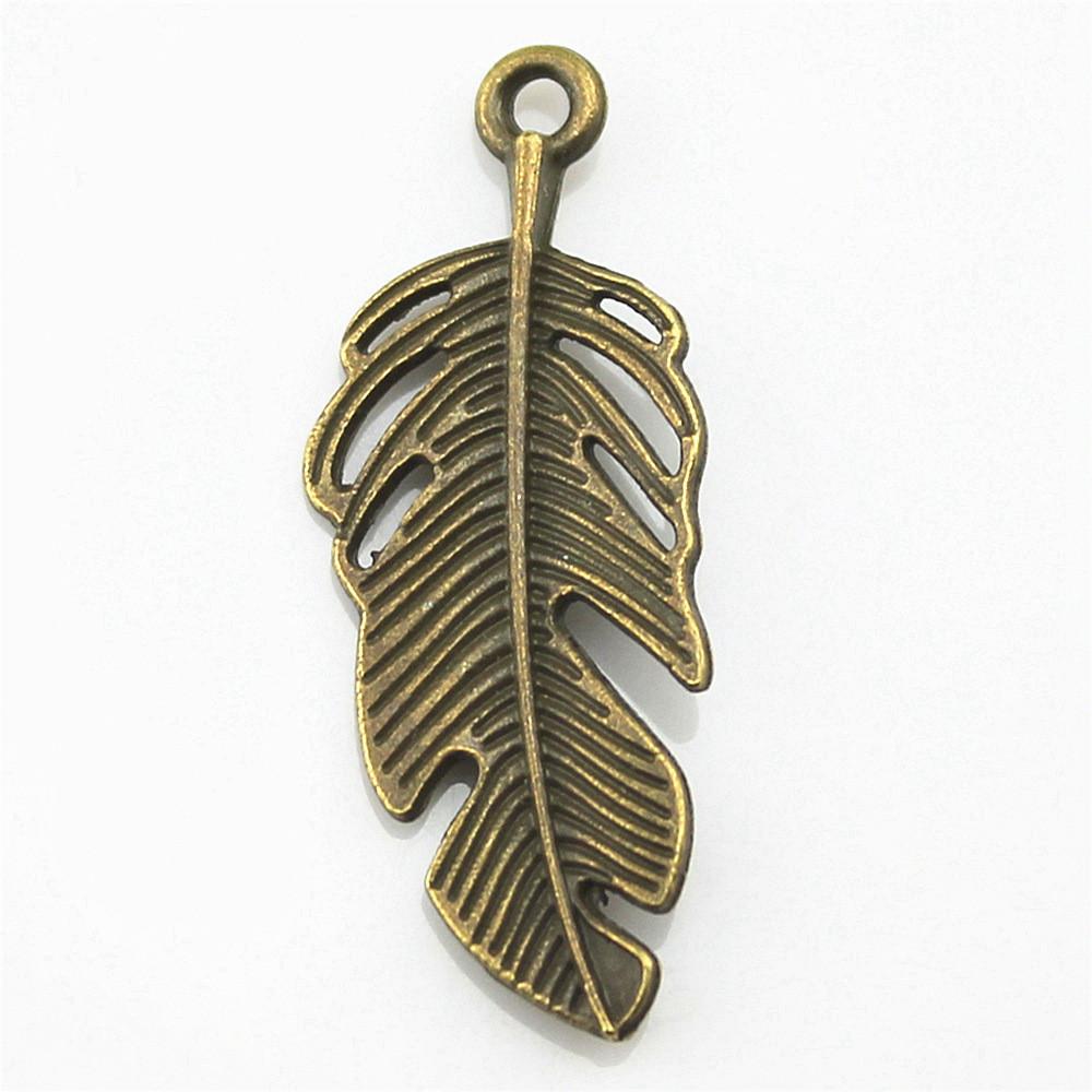 Feather Charms Multi Color Alloy Leaf Pendants For Boho Style DIY Jewelry Accessories