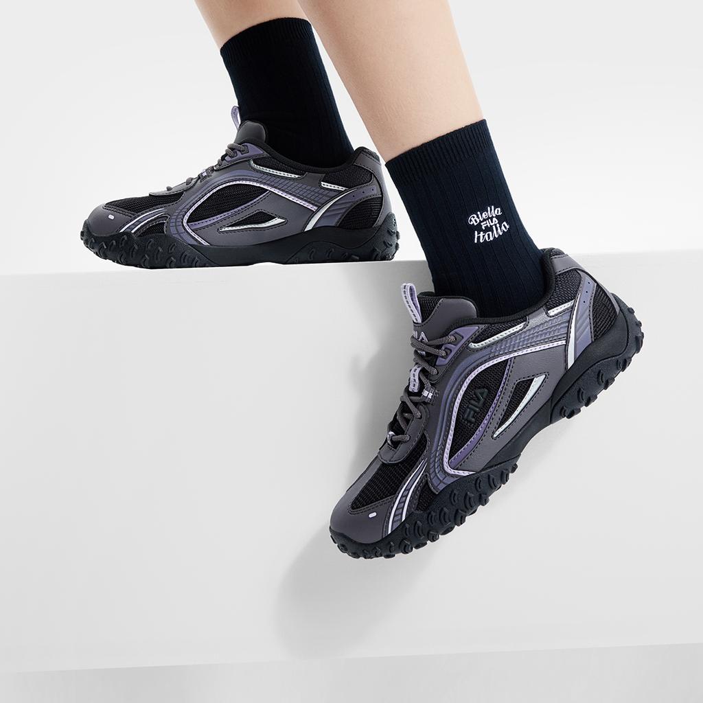 FILA Pebble Ballet Shoes Fashion Comfortable Versatile Durable Low-Top Running Shoes Women sneaker Gray White F12W512107FCW