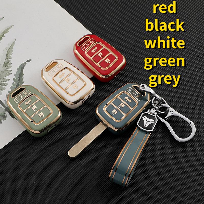 For Honda Accord Civic Crv Jazz Hr-V Hrv 2013 2014 Car Key Fob Cover Case Shell Cap Remote Shell Fob Holder Keychain