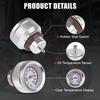 Auto Bike Thread Size M20x2.5 Motorcycle Fuel Tank Caps With 35MM Oil Temperature Gauge 0-200 Pointers Thermometer Cap Cover
