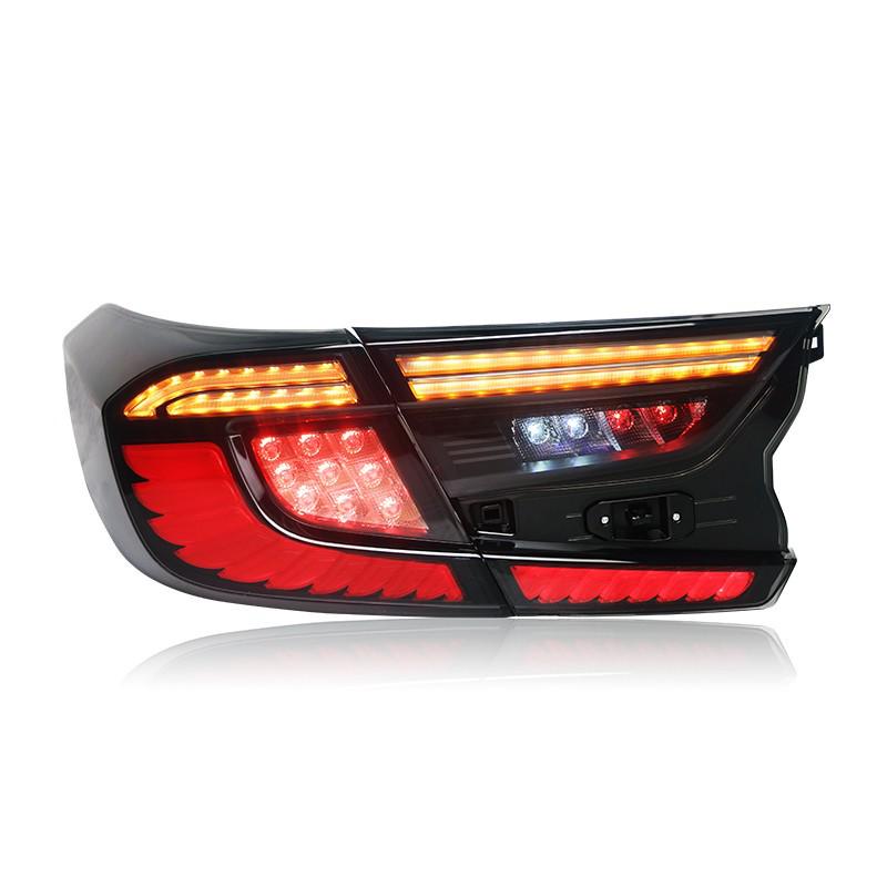 Honda Accord 10th Gen Dragon Scale LED Daytime Running Lights with Flowing Turn Signal & Double Reverse Rear Taillight Assembly
