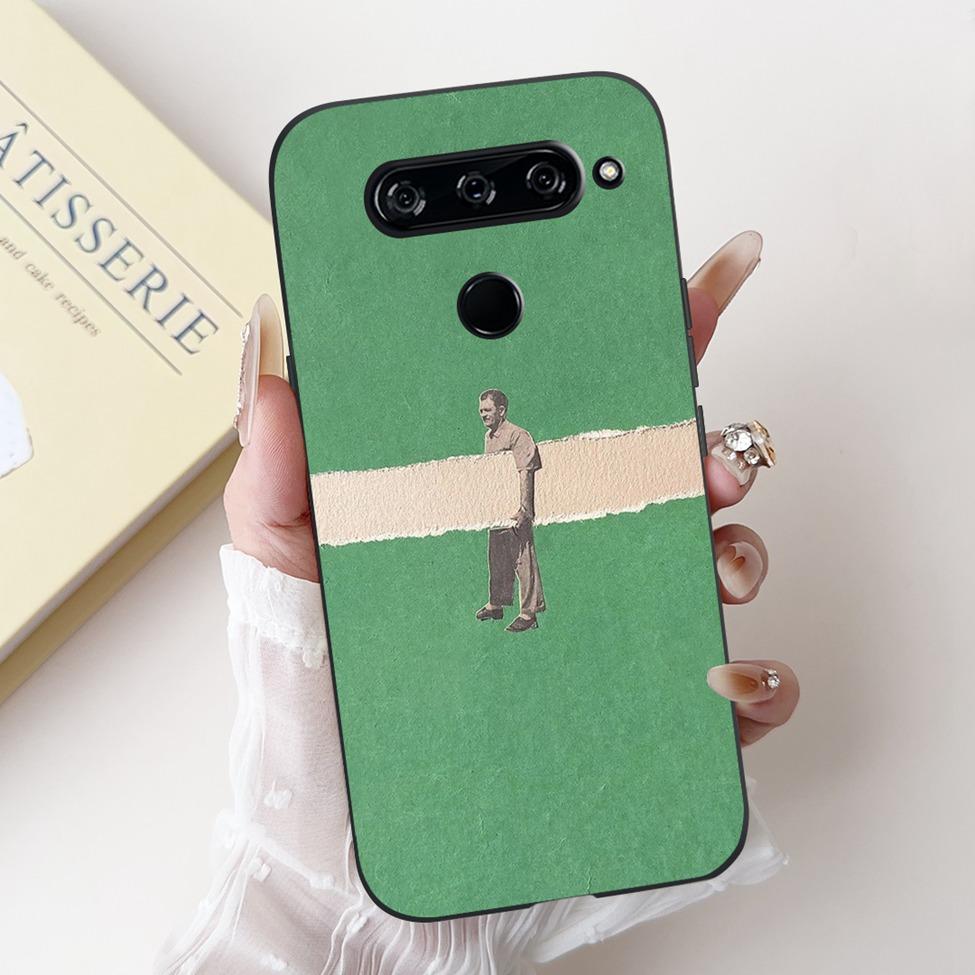 For LG V40 V50 ThinQ Case V50S ThinQ Cute Cartoon Cat Luxury Cool Shockproof Silicone Back Cover For LG V50S ThinQ 5G Phone Case