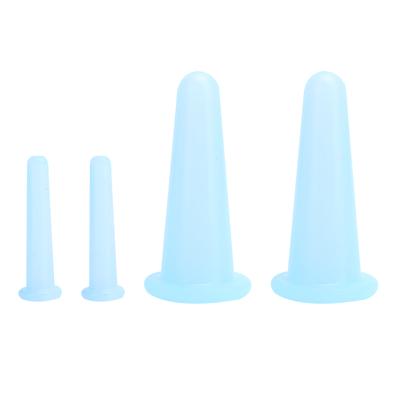 4Pcs Silicone Massage Cup Moisture Absorption Jar Face Cupping Cup Body Health CareBlue 2 Large 2
