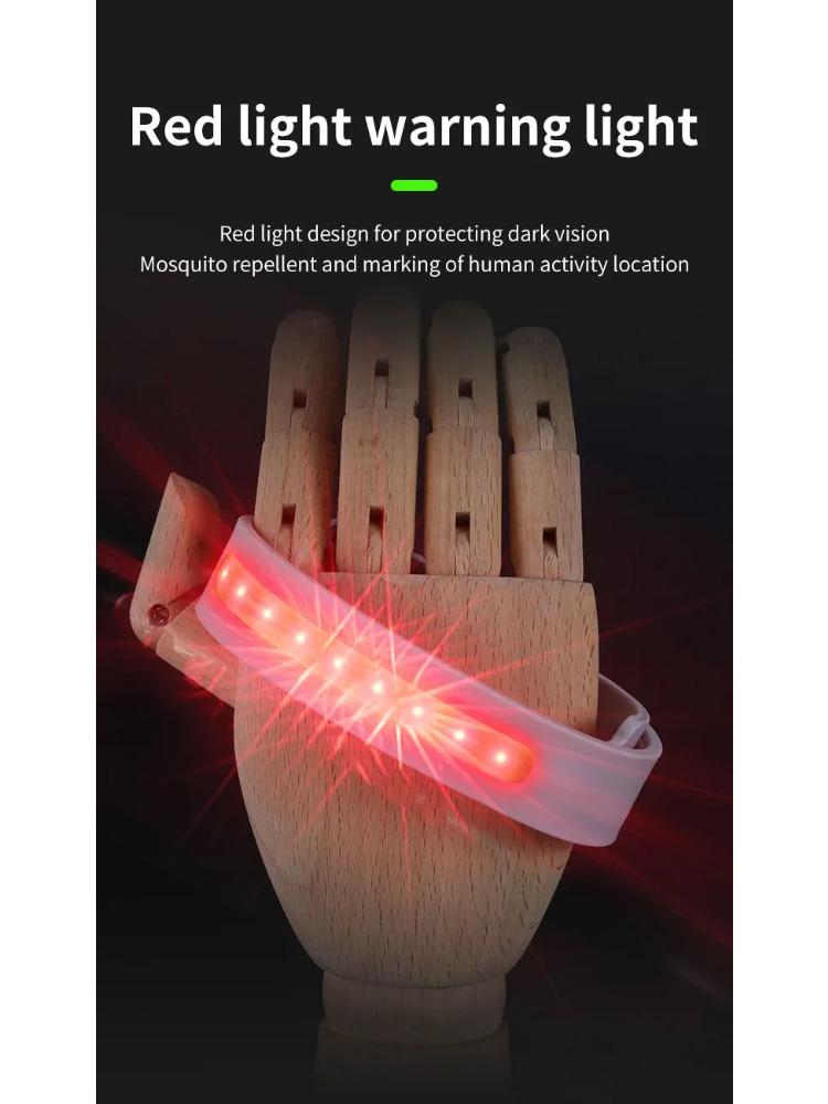 LED Mini Portable Armband Light COB Night Running Wrist Lamp 500LM Outdoor Camping Cycling Rechargeable Safety Warning Lantern