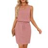 Women's Fashionable Solid Color Sleeveless Vest Dress