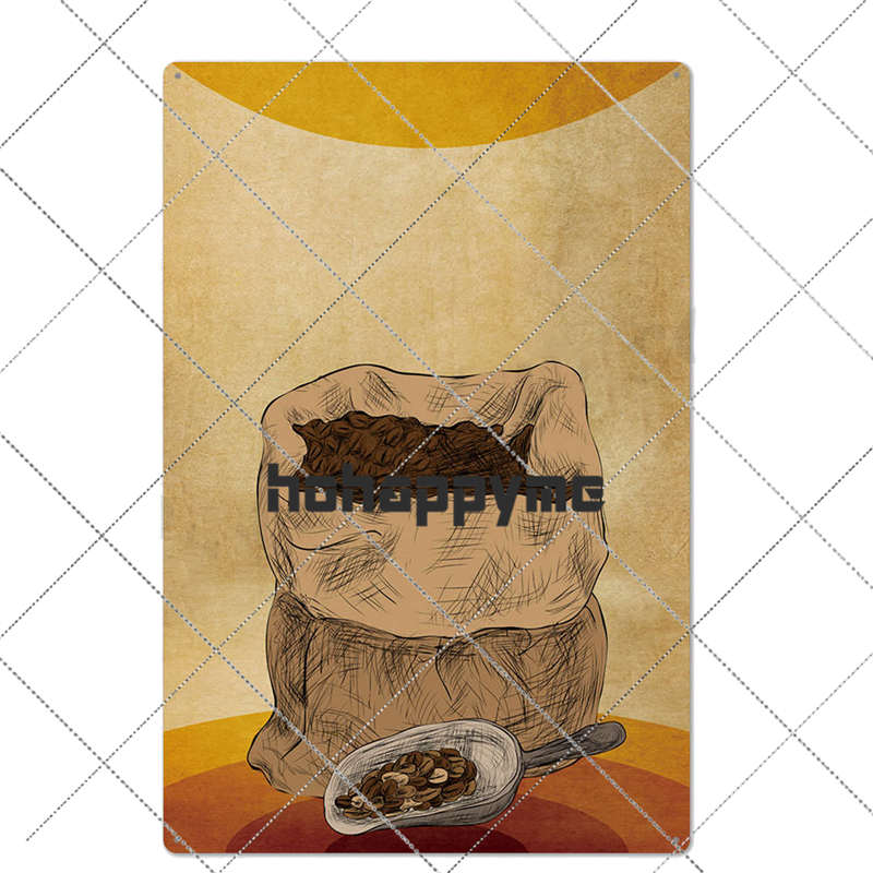 Coffee Tin Sign Vintage Metal Plaque Kitchen Coffee Bar Cafe Retro Posters Pub Wall Decorative Plates Home Decor 20*30 cm