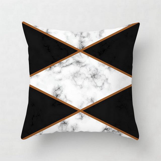 Marble-Patterned Geometry Throw Pillow Covers With Digital Printing Of Short Plush Fabric Car-Shaped Sofa Cushion Home Decor