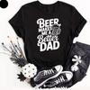 Unisexs Beer Makes Me A Better Dad T Shirt Funny Drinking Weekend Party Gift Shirt