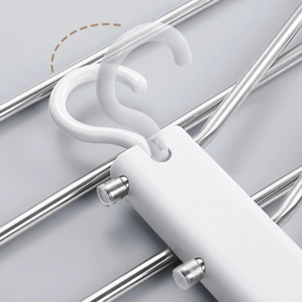 Hanging Hole Foldable Pants Hangers Stainless Steel Multifunctional Trouser Rack  Jeans