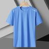 Summer Couple Ice Silk Quick-Dry Breathable Short Sleeve Sports T-Shirt for Men