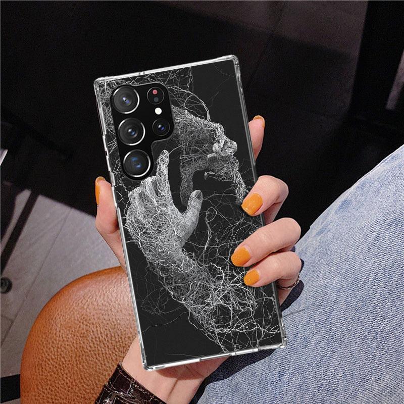 Autumu X Ray Hand Bones Phnoe Case for Samsung Galaxy S26 S25 Edge S23 S24 Ultra S22 Plus S21 S20 FE Unique Cover Soft Coque Gal