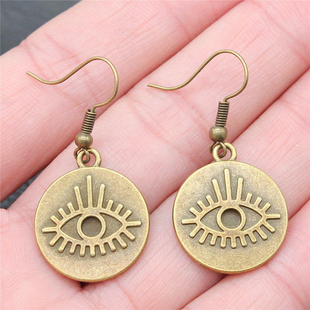 Trendy and Elegant Evil Eye Hand Talisman Amulet Drop Earrings Lucky Graduation Gift for Date Nights