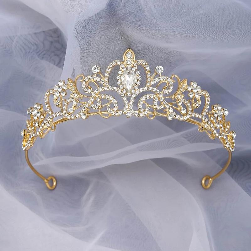 

Fashion Women Crown Princess Tiaras Birthday Party Wedding Dancing Party Bride Christmas Party Gift Girl Hair Accessory Headband золотистый