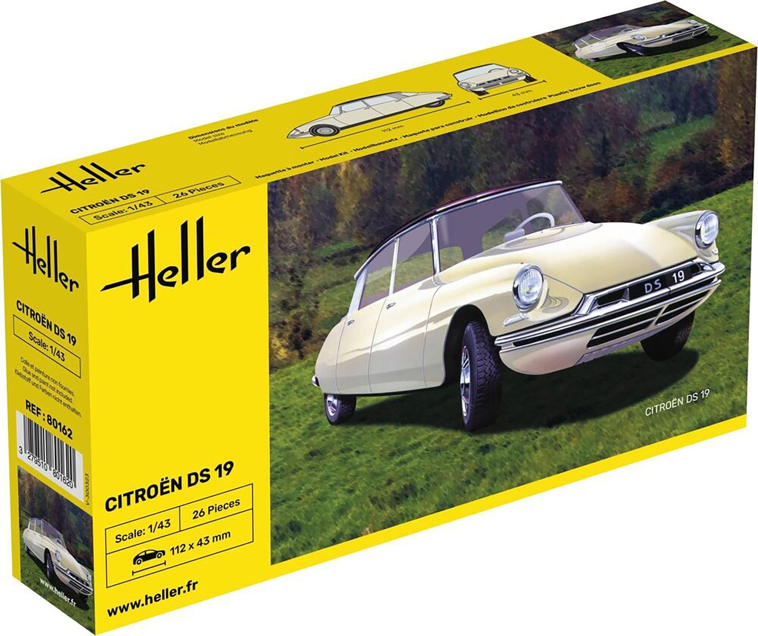 

Platz Citroen DS19 Пластиковая модель HE80162 Здесь 1/43 (Машина)