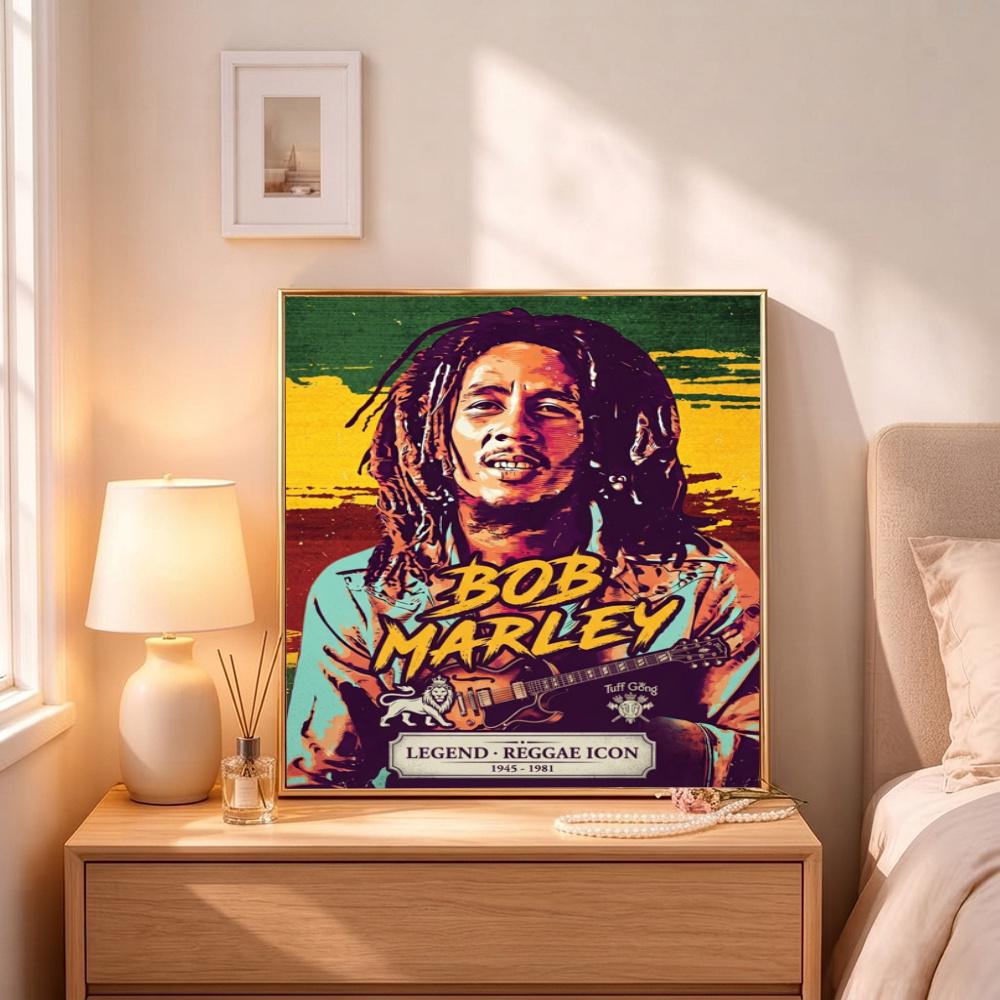 Bob Marley Lion Judah Rasta 5D Diy Diamond Painting Round Diamond Diy Frameless Holiday Artwork Suitable For Home Office Wall Decoration